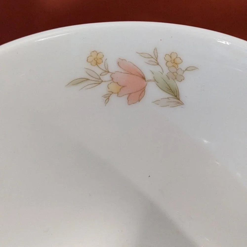 Vintage Ichiyama Toen Japan Floral Porcelain Tea Cups Set of 5‎ Ribbed Edge
